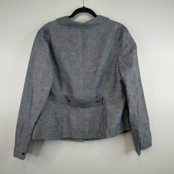 TAHARI Woman Raleigh Jacket Blue and Gray Blazer Size 14  NWT - Picture 8 of 14